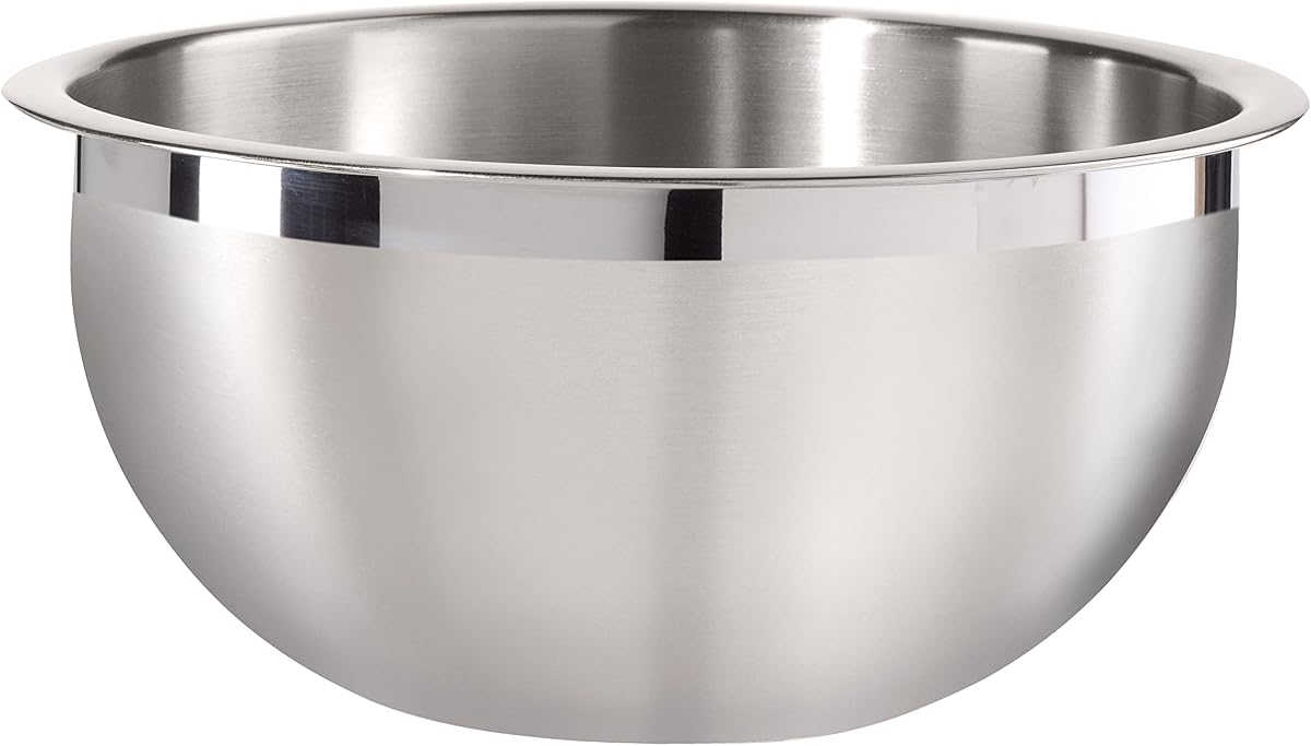 Oggi 8-Quart Two-Tone Stainless Steel Mixing Bowl, Great for Mixing, Making Dough, Dressing Salads, Mixing Eggs, Washing Vegetables