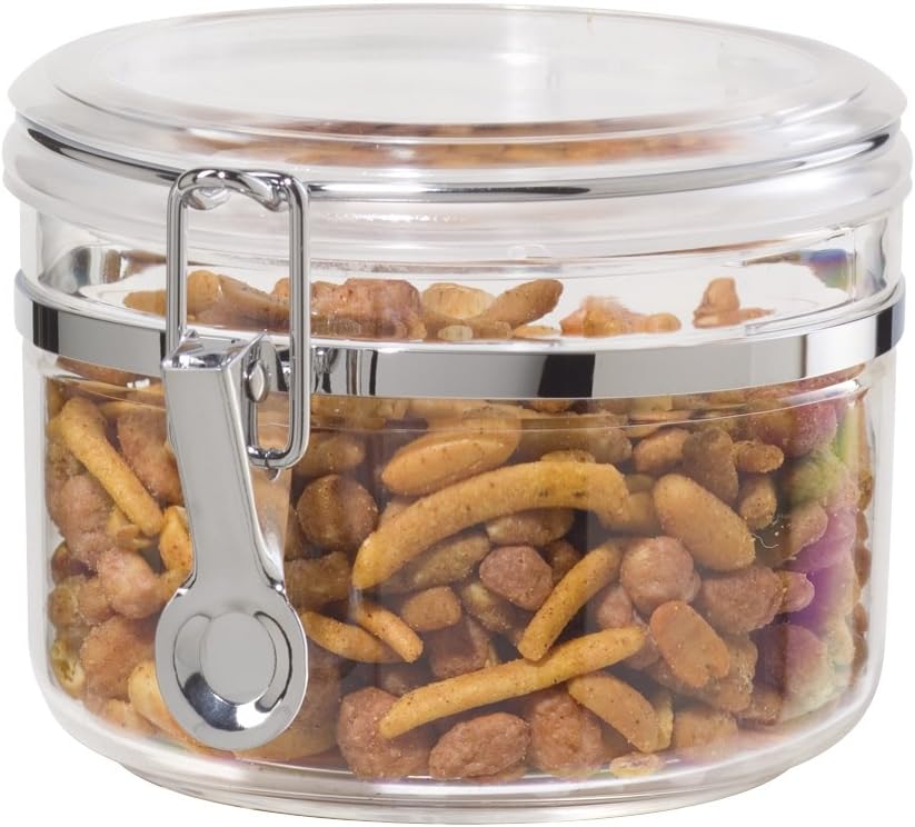 Oggi Clear Plastic Canister with Clamp Lid
