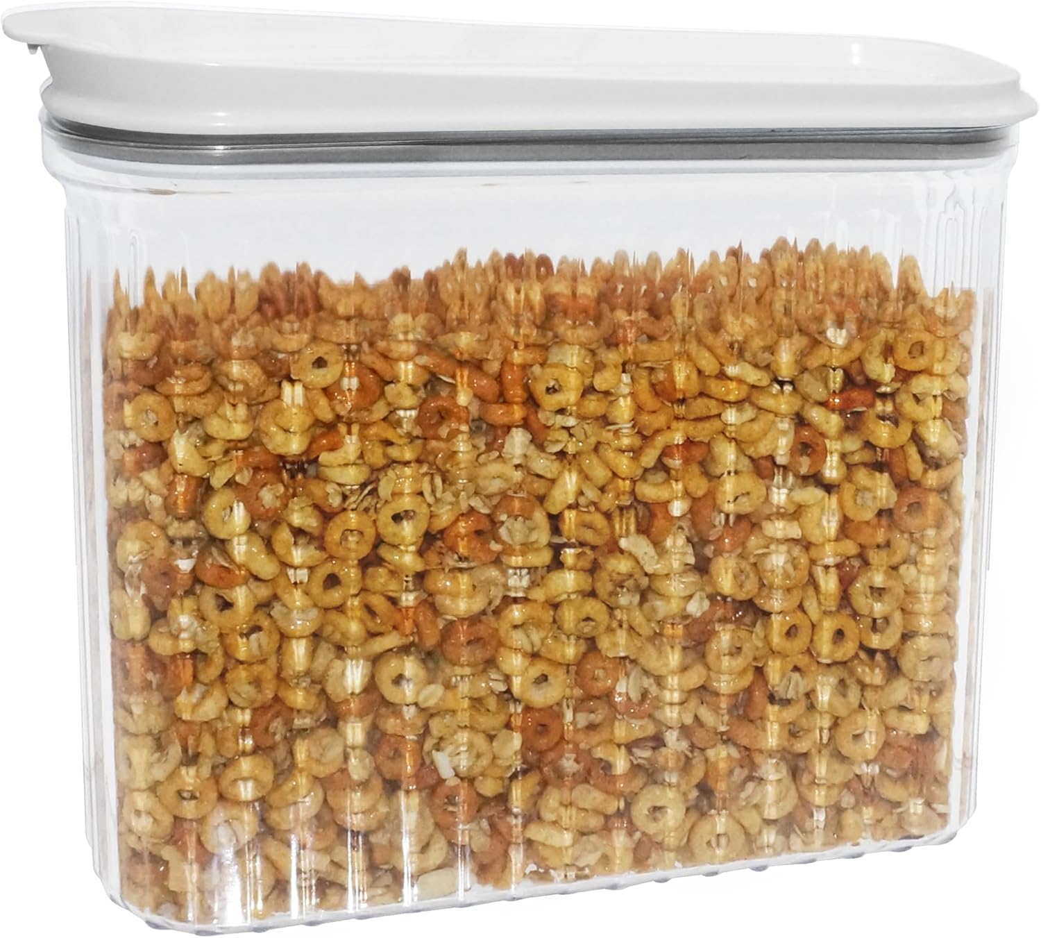 Oggi Fluted Airtight Food Storage Containers - Large Cereal Containers Storage, Rice Dispenser, Cereal Dispenser, Snack Storage Containers, Pasta Containers Storage - 2.8qt / 2.6lt