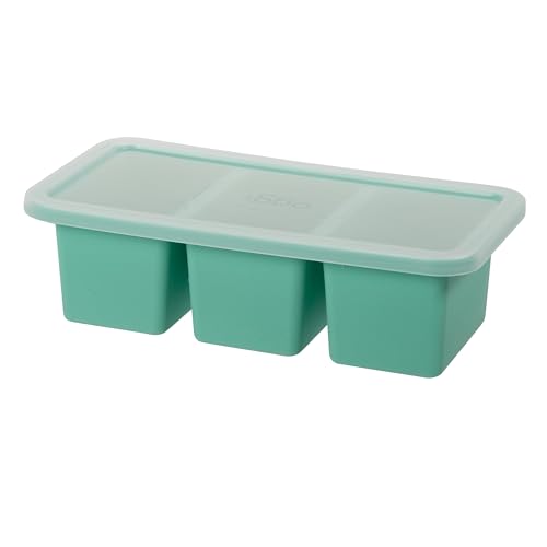 OGGI Prep & Portion Silicone Freezer Trays with Lid - Freezer Molds for Food, Ice Cube Tray, Food Prep Containers, Freezer Storage Containers, for Soup, Smoothie Cubes, Sauce, Broth, Leftovers - 1 Cup