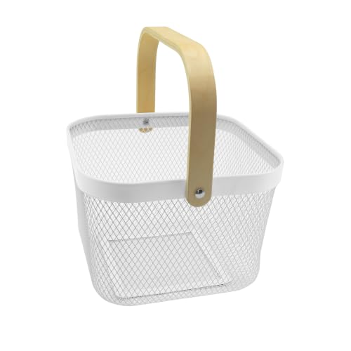 OGGI Regular Mesh Portable Bathroom Basket Caddy with Bam…