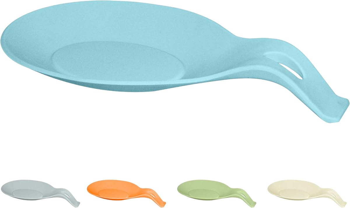 OGGI Silicone Spoon Rest for Stove Top - Jumbo Size Holds Large & Multiple Kitchen Utensils in Place, Great Spoon Rest for Kitchen Counter, Kitchen Spoon Rest, Spoon Holder for Stove, Turquoise