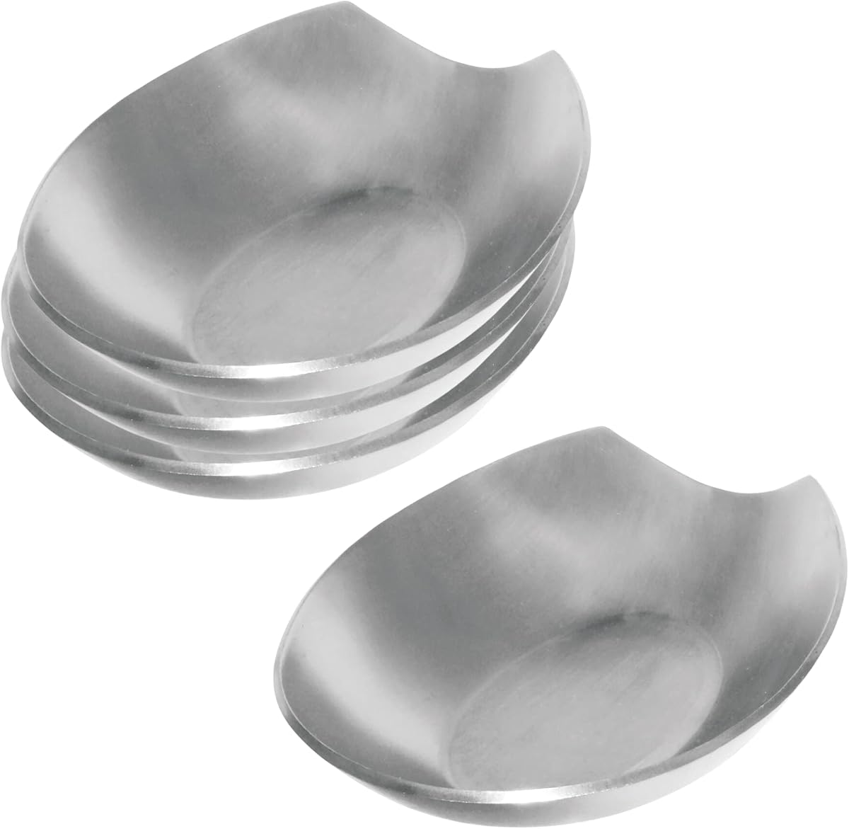 OGGI Spooner Stainless Steel Spoon Rest - Set of 4 - Holds Kitchen Utensils for Mess Free Cooking, Great Spoon Rest for Counter, Stove Top, or Coffee Station; Kitchen Accessories, Utensil Rest