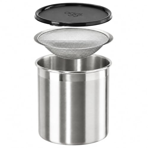 Oggi Stainless Steel Jumbo Grease Container with Removabl…